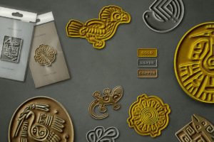 מוקאפ סיכות מתכת